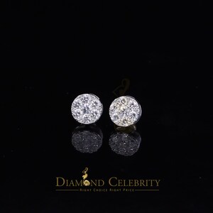 Diamond Celebrity&#39;s2.76 ct Cubic Zirconia 925 White Silver Women&#39;s & Men&#39;s Hip Hop Round Earrings
