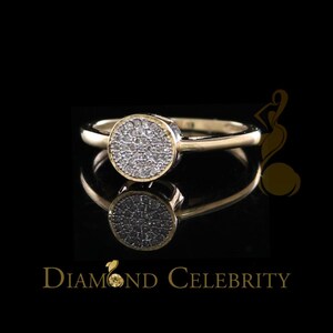Diamondcelebrity's Real Diamond 0.15CT Womens Silver Yellow Ring Engagement Size 7 Oval Shape