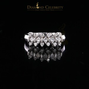 Real 10kt White Gold with 0.50 CT Real Diamond FASHION Style Ring size 6.5