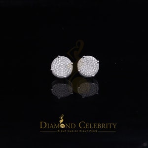 Diamond Celebrity&#39;sWhite 925 Sterling Silver 2.50ct Cubic Zirconia Round Screw Back Stud Earrings