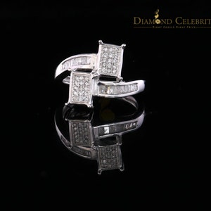 Real 14kt White Gold with 0.33CT Real Mix Bugget Round Diamond Ring Size 6.5
