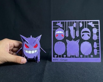 Kit de Gengar impreso en 3D - Figura de rompecabezas para armar - Juguete de Pokémon
