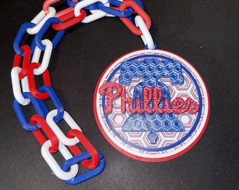Philadelphia Phillies MLB Fan Chain Necklace 3D Printed 5 Colors!