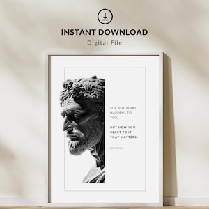 Epictetus Philosophy Quote, Stoicism Poster, Gift for Stoics, Philosophy Student Gift, Printable Wall Art, Instant Download