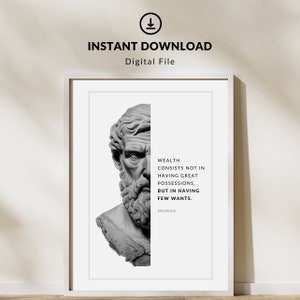 Epictetus Philosophy Quote, Stoicism Poster, Gift for Stoics, Philosophy Student Gift, Printable Wall Art, Instant Download