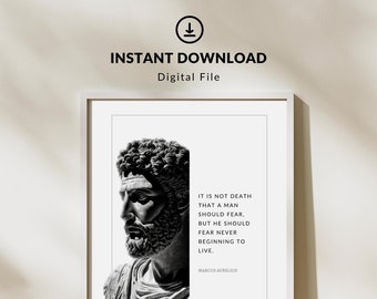 Marcus Aurelius Philosophy Quote, Stoicism Poster, Gift for Stoics, Philosophy Student Gift, Printable Wall Art, Instant Download