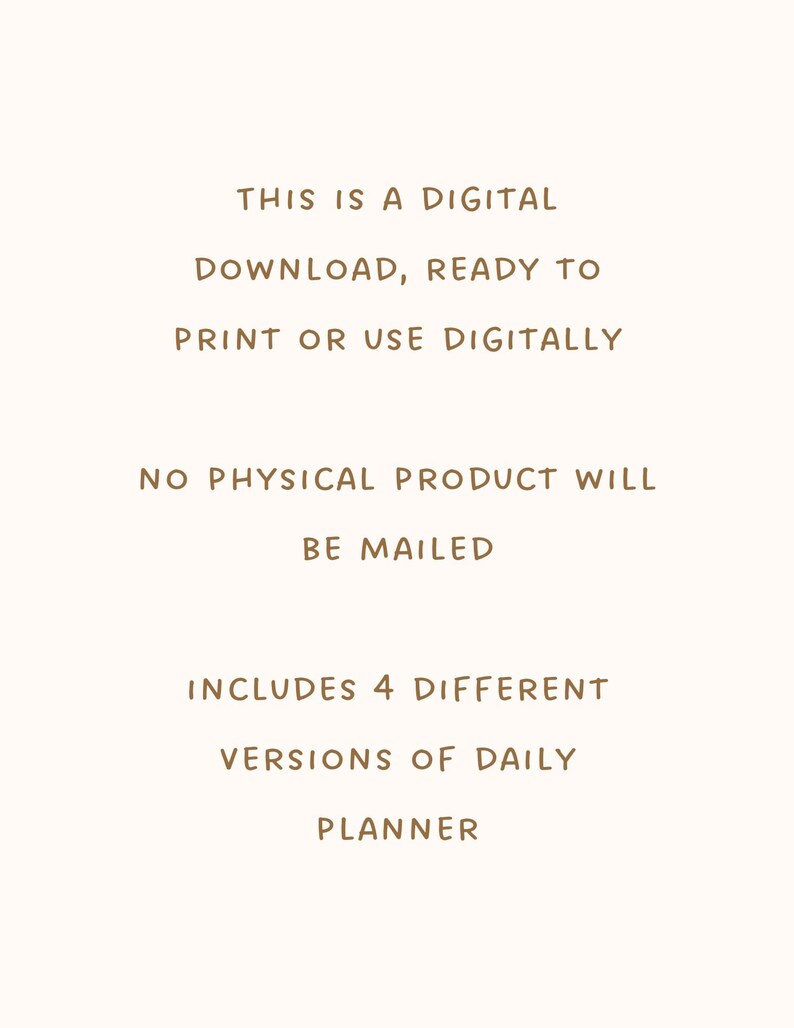 Printable Daily Digital Planner (BUNDLE), Daily to Do List, Instant ...