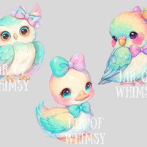 Watercolour Pastel Rainbow Animal Clipart Kawaii Animals PNG Digital ...