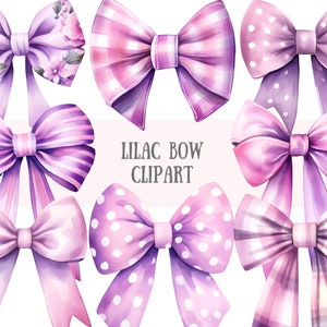 Acuarela Lila Arco Clipart Lavanda Rosa Púrpura Arco PNG Descargas de imágenes digitales para la fabricación de tarjetas Scrapbook Junk Journal Paper Crafts