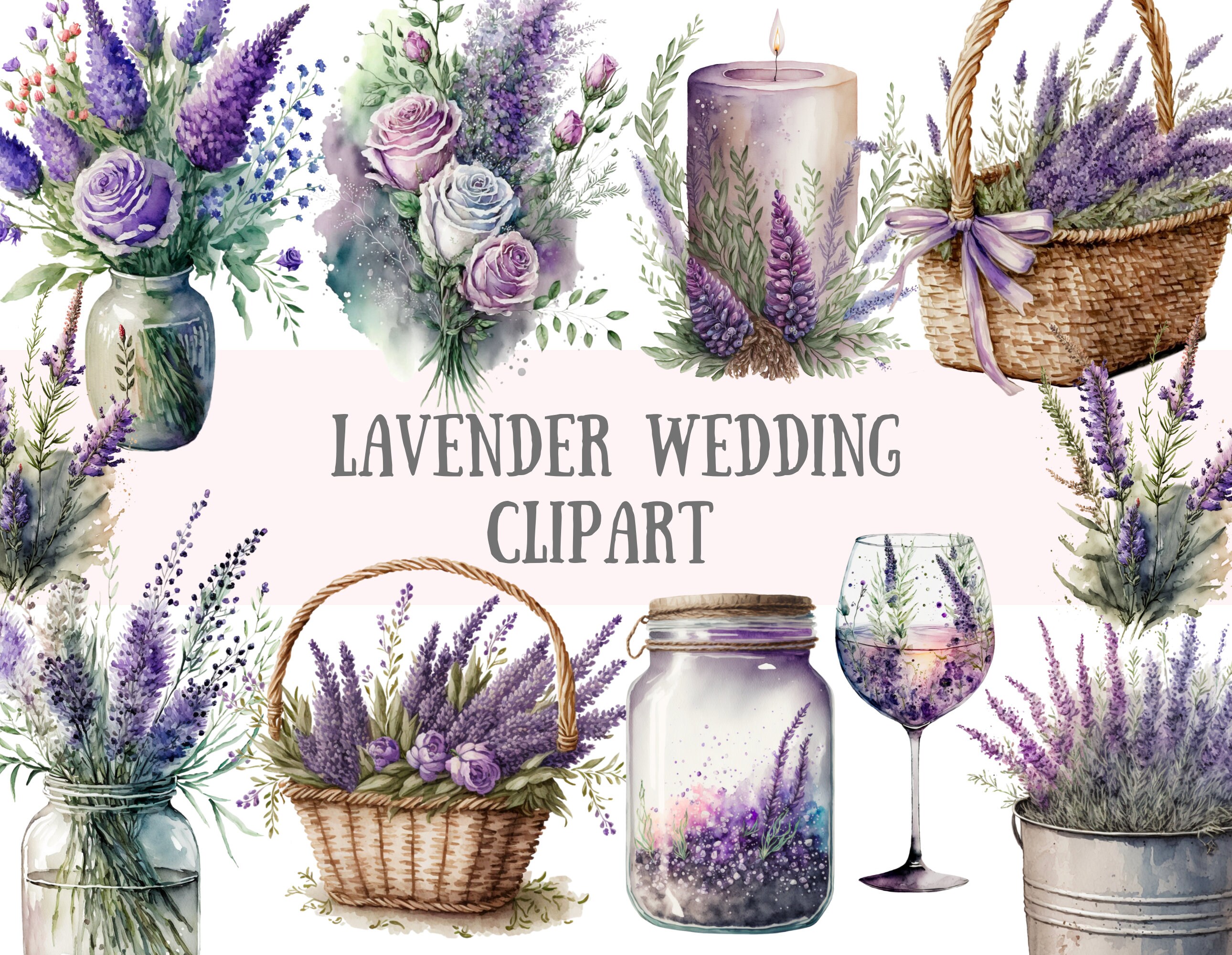 Lavender Love Glass Flower Bouquet