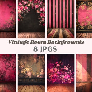 Aquarel vintage kamer achtergrond clipart gotische lege ruimte JPG digitale afbeeldingsdownloads voor uitnodigingen plakboek ongewenste dagboek papier ambachtelijke