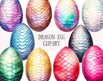 Watercolour Dragon Egg Clipart Iridescent Dragon Scale Egg PNG Digital Image Downloads for Card Making Scrapbook Junk Journal Paper Crafts