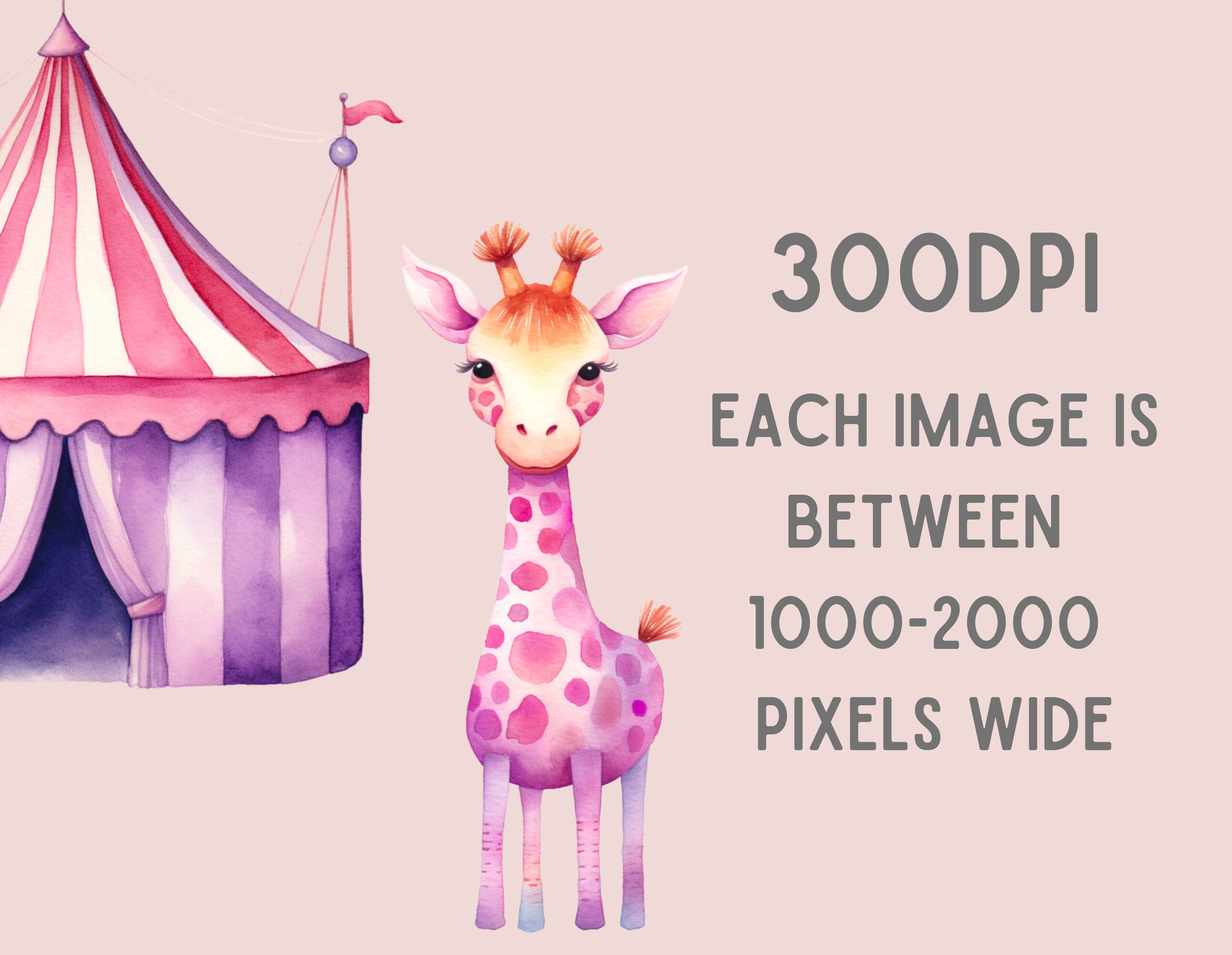 Watercolour Cute Pastel Circus Clipart Pastel Carnival Clown PNG ...