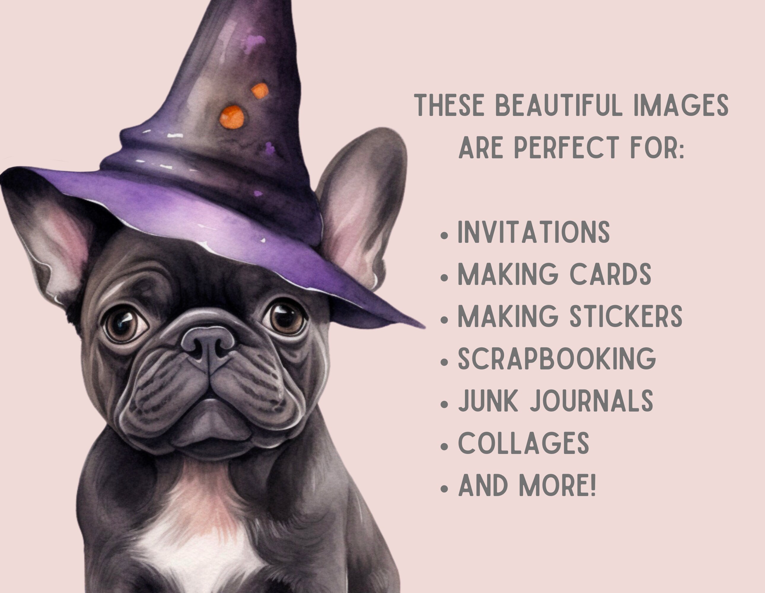 Watercolour Witch Puppy Clipart Halloween Puppies PNG Digital Image ...