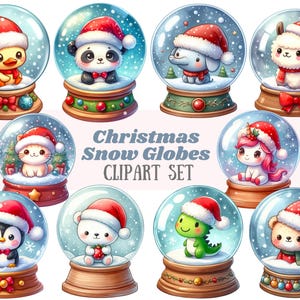 Aquarel kerst sneeuwbol clipart schattige sneeuwkoepel PNG digitale afbeeldingsdownloads voor kaarten maken Scrapbook Junk Journal Paper Craft