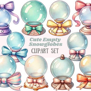 Aquarel schattige lege sneeuwbol clipart kristallen bol png digitale afbeeldingsdownloads voor kaarten maken plakboek junk dagboek papier ambacht