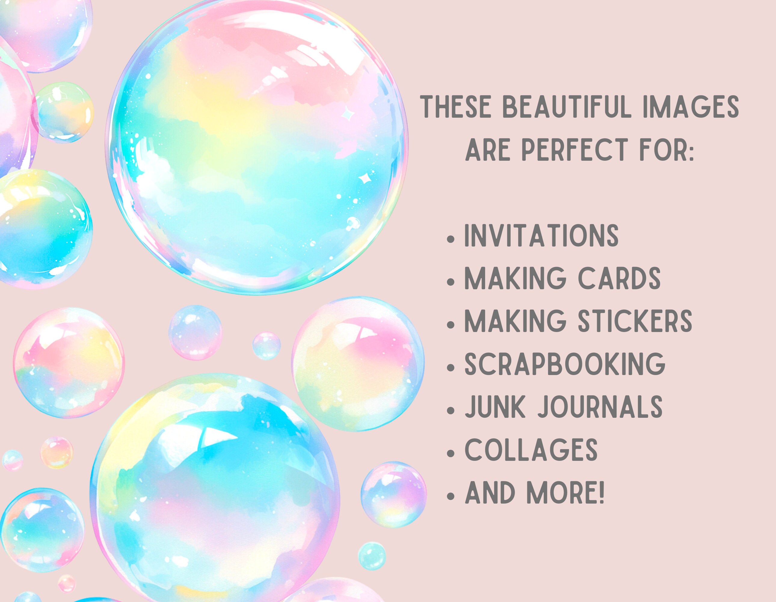 Watercolour Rainbow Bubble Clipart Iridescent Bubbles PNG Digital Image ...