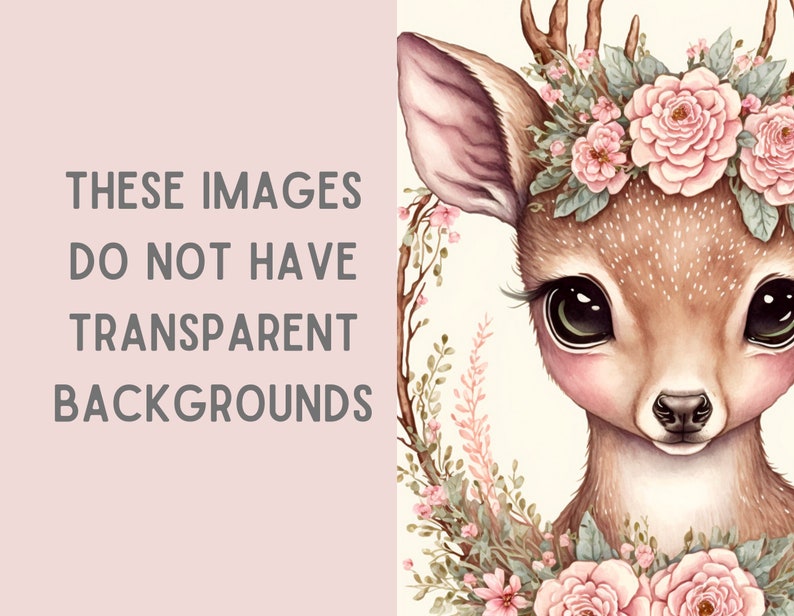 Watercolour Woodland Animals Clipart - Bear Deer Fox Owl PNG Digital ...