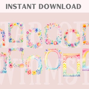 May include: A set of 10 watercolour floral and rainbow frames. The frames are in various shapes and sizes, including circles, squares, and arches. The frames are perfect for adding a touch of whimsy to your projects.