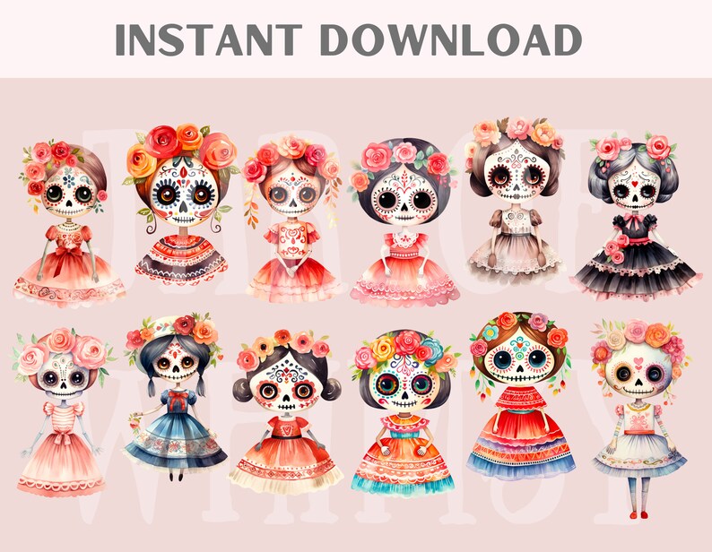 Amscan Multicolor Sugar Skull Beauty Dress & Headband Set - Small (2-4) - Enchanting Day Of The Dead Costume