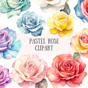 Aquarela Pastel Rosa Clipart Primavera Flor PNG Downloads de imagens digitais para fazer cartões Scrapbook Junk Journal Paper Crafts
