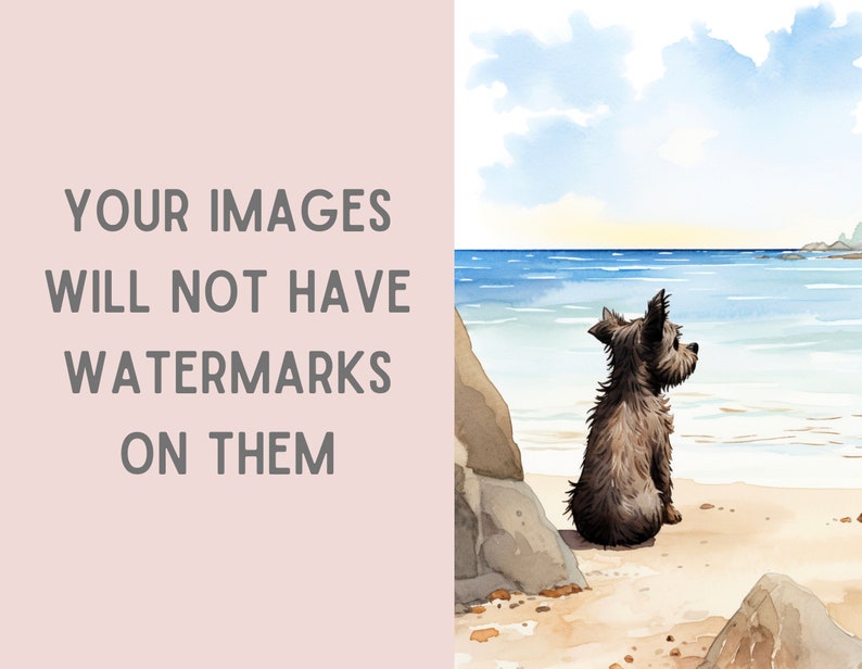Watercolour Beach Days Clipart Seaside Seashore Digital Paper JPG Digital Image Downloads for Card Making Scrapbook Junk Journal Paper Craft image 3