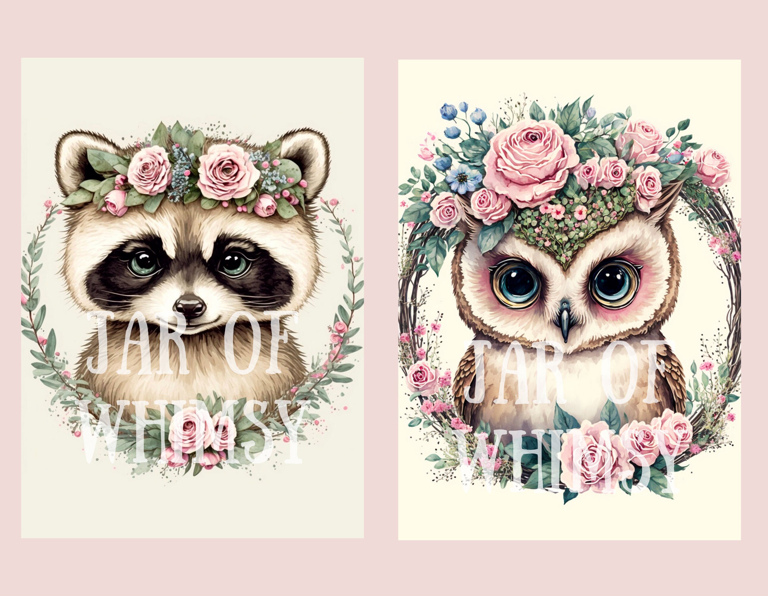 Watercolour Woodland Animals Clipart - Bear Deer Fox Owl PNG Digital ...