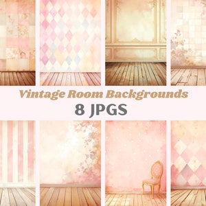 Aquarel vintage kamer achtergrond clipart pastel lege ruimte JPG digitale afbeelding downloads voor uitnodigingen plakboek ongewenste dagboek papier ambachtelijke