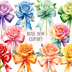 Aquarela Rosa Arco Clipart Única Rosa Ilustração Downloads de imagens digitais PNG para fazer cartões Scrapbook Junk Journal Paper Crafts