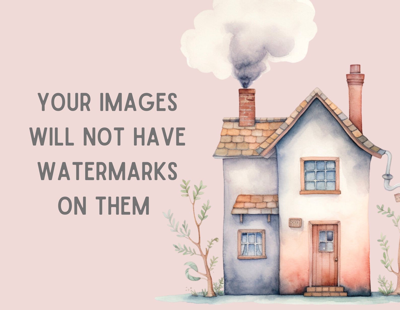 Watercolour Quaint House Clipart Cute Cottage Graphic PNG Digital Image ...