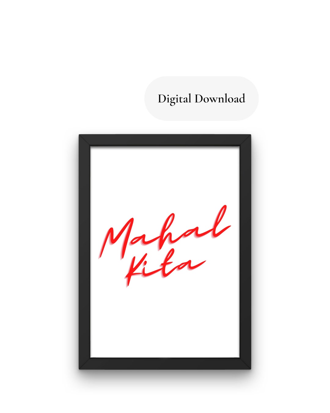 Mahal Lettering Tagalog Design Mahal Kita Printable | I Love You | Instant Download | Tagalog | Wall ...
