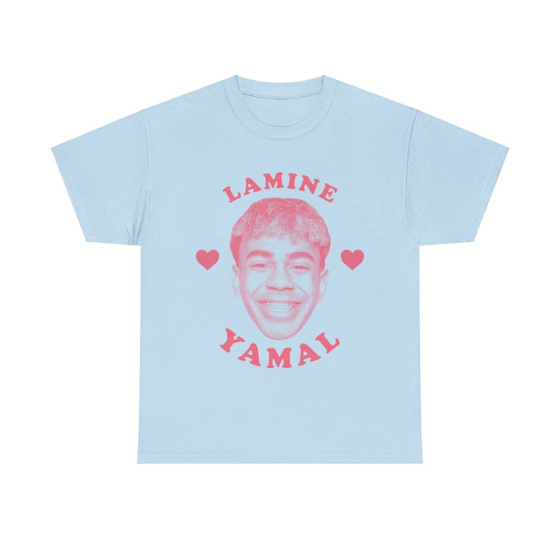 Lamine Yamal Pink Heart Shirt, Lamine Yamal Funny Fanmade T-shirt - Etsy