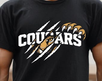 Varsity Cougars Claw SVG, School Spirit Design (Digital Download