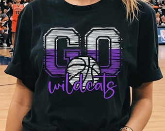 Wildcats Basketball SVG, School Spirit Design (Digital Download)