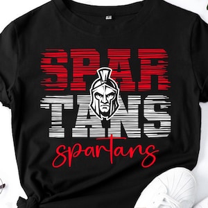 Spartans SVG PNG Mascot Shirt Design – Fierce School Spirit Spartan Head Cheer Mom Sublimation Graphic for Cricut & Game Day