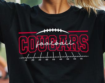 Cougars Football SVG PNG, Cougars Game Day Cricut SVG, Football Team Cut File, Sublimation Png, Printable Craft File Instant Download