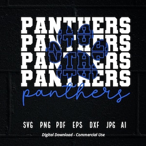 Stacked Panthers Paw SVG, Panthers Mascot svg, Panthers svg, Panthers Paw svg, Stacked Panthers svg, Panthers School Team svg,Panthers Cheer