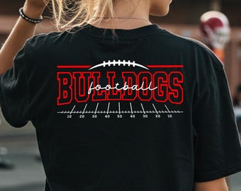 Bulldogs Football SVG PNG, Bulldogs Football Cricut SVG, Game Day Cut File, Silhouette File, Sublimation Png, Instant Download