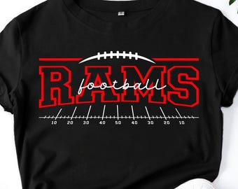 Rams Football SVG PNG, Rams Game Day Cricut SVG, Varsity Football Cut File, Silhouette Png, Football Mom Craft File Instant Download