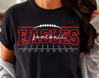 Eagles Football SVG PNG, Eagles Football Cricut SVG, Varsity Team Shirt Design, Football Field Cut File, Silhouette Printable Craft File
