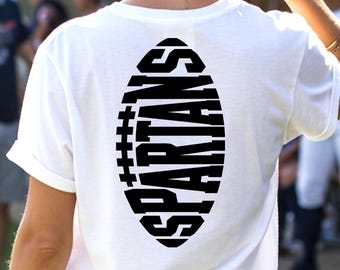 Spartans Football SVG, Game Day School Spirit Cut File (Digital Download)