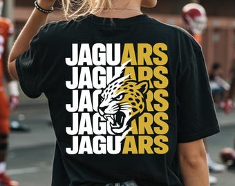 Stacked Jaguars SVG PNG EPS Shirt Design, Jaguars Mascot Svg, School Spirit Game Day Cut File, Football Basketball
