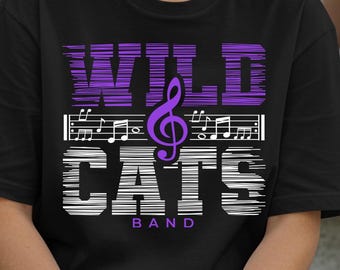 Wildcats Band SVG PNG – School Spirit Design (Digital Files)