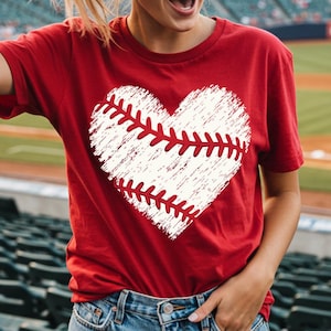Baseballhjärta SVG, baseballmamma-tröjadesign (digital nedladdning)