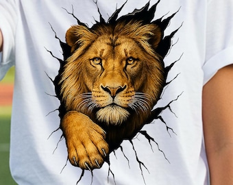 Sweat à Capuche Avec Motif Lion Graphique - Portrait Drôle De Lion Avec Casque Audio - Unisexe - 1