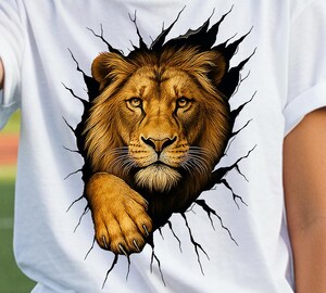 Sweat à Capuche Avec Motif Lion Graphique - Portrait Drôle De Lion Avec Casque Audio - Unisexe