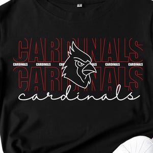 Cardinals Mascot SVG PNG – Bold School Spirit Cardinal Face Sublimation Design for Shirts, Cricut Cut File, Cheer & Game Day Fans