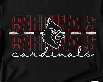 SVG de la mascota de los Cardinals: diseño para el espíritu escolar, ánimos y día de partido (archivo de corte).