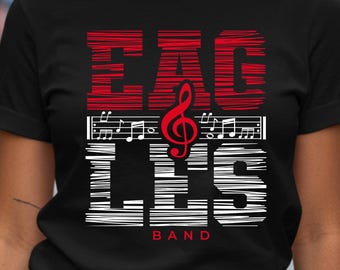 Eagles Band SVG PNG, School Spirit Treble Clef Design (Digital Download)