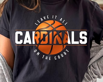 Cardinals Basketball PNG, Cheer Mom Shirt Design (Digital Download)